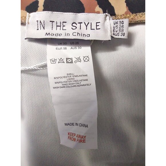 In The Style Brown Women's Leopard Print 2-piece Bikini Set Size 26 NWT - Picture 2 of 16